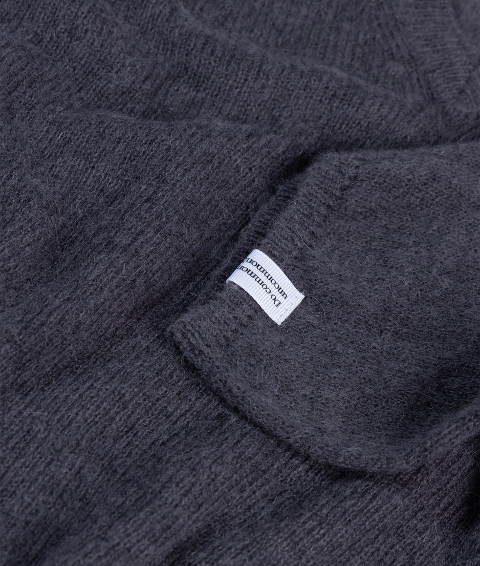 Dünner Strickpullover mit V-Ausschnitt | steel blue