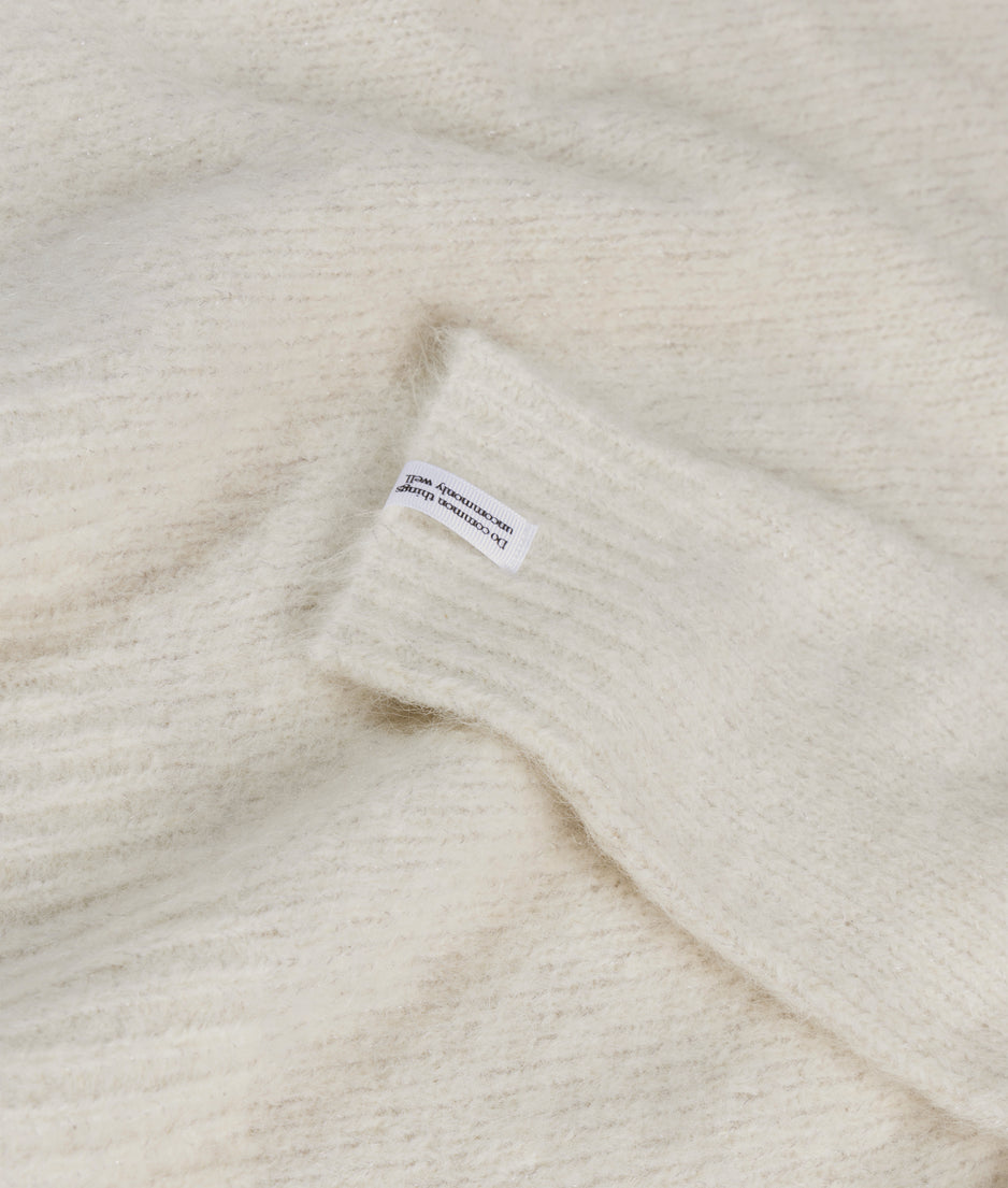 Strickpullover mit Lurex | ecru