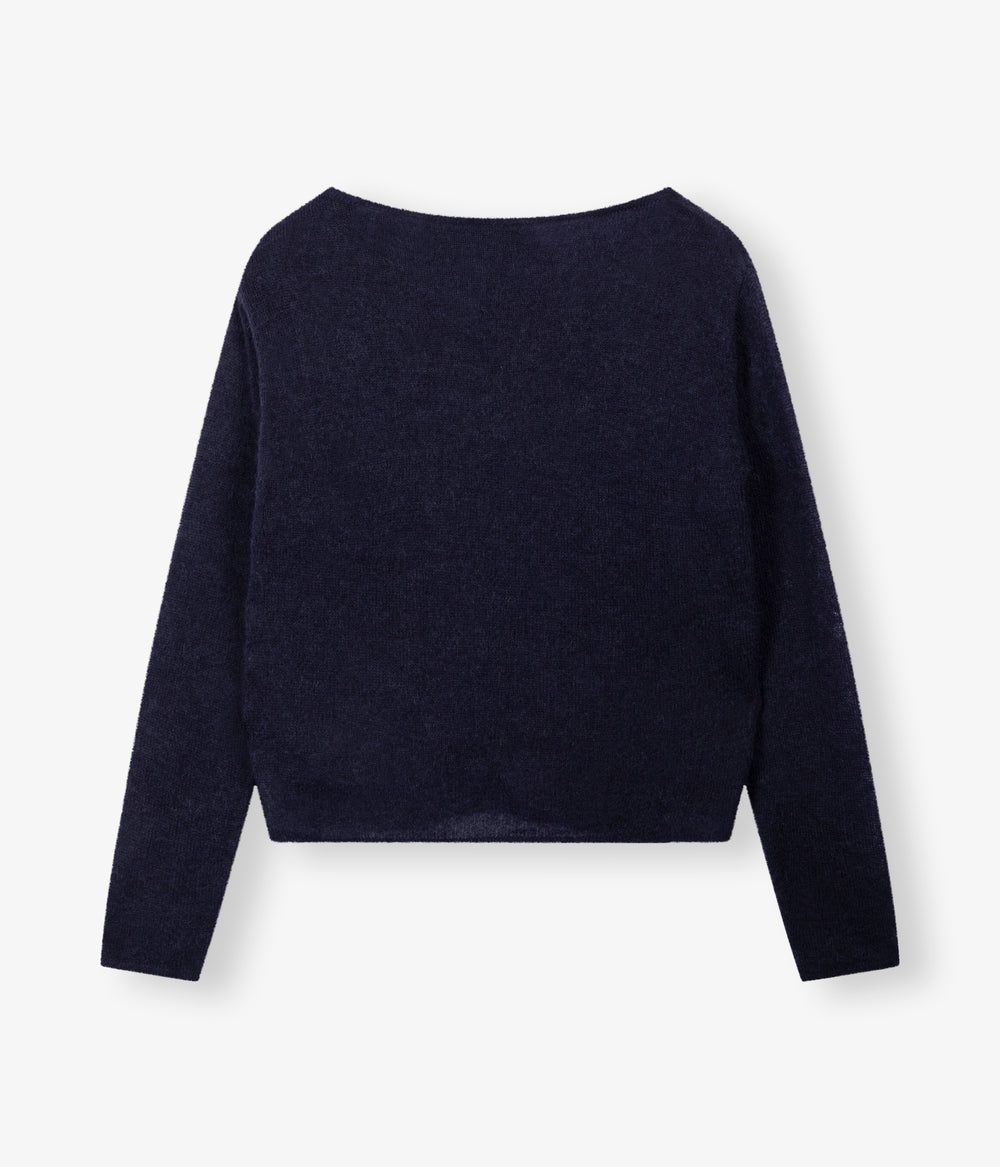 thin knit sweater | night sky