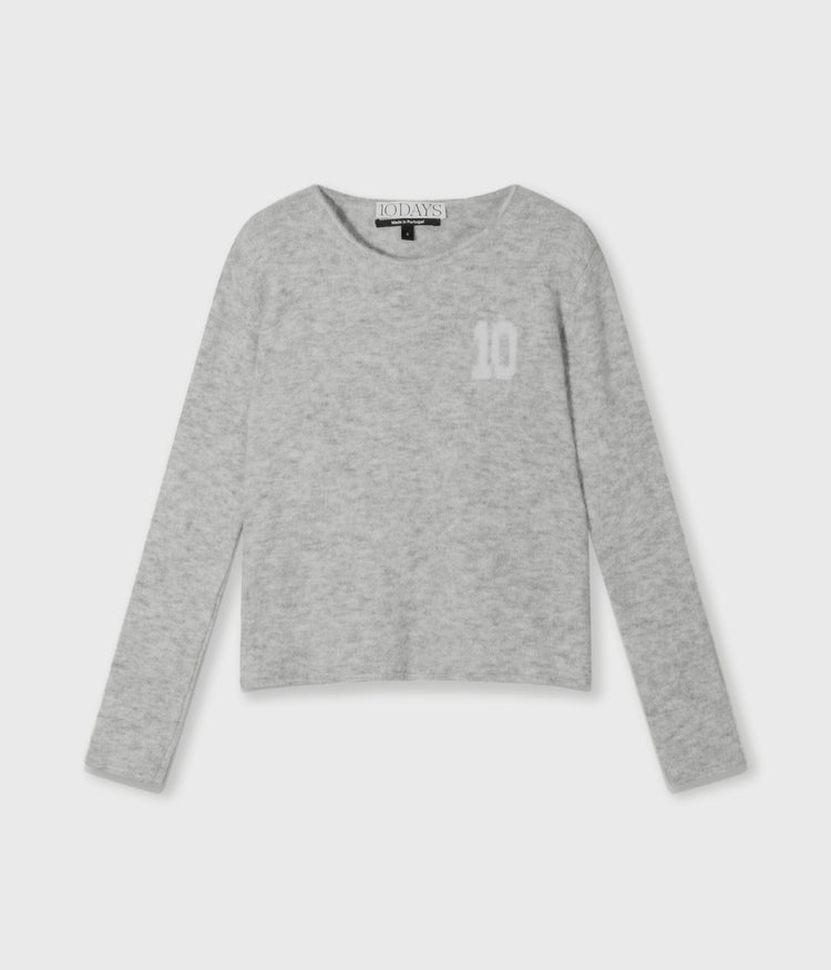 soft knit sweater 10 | light grey melee