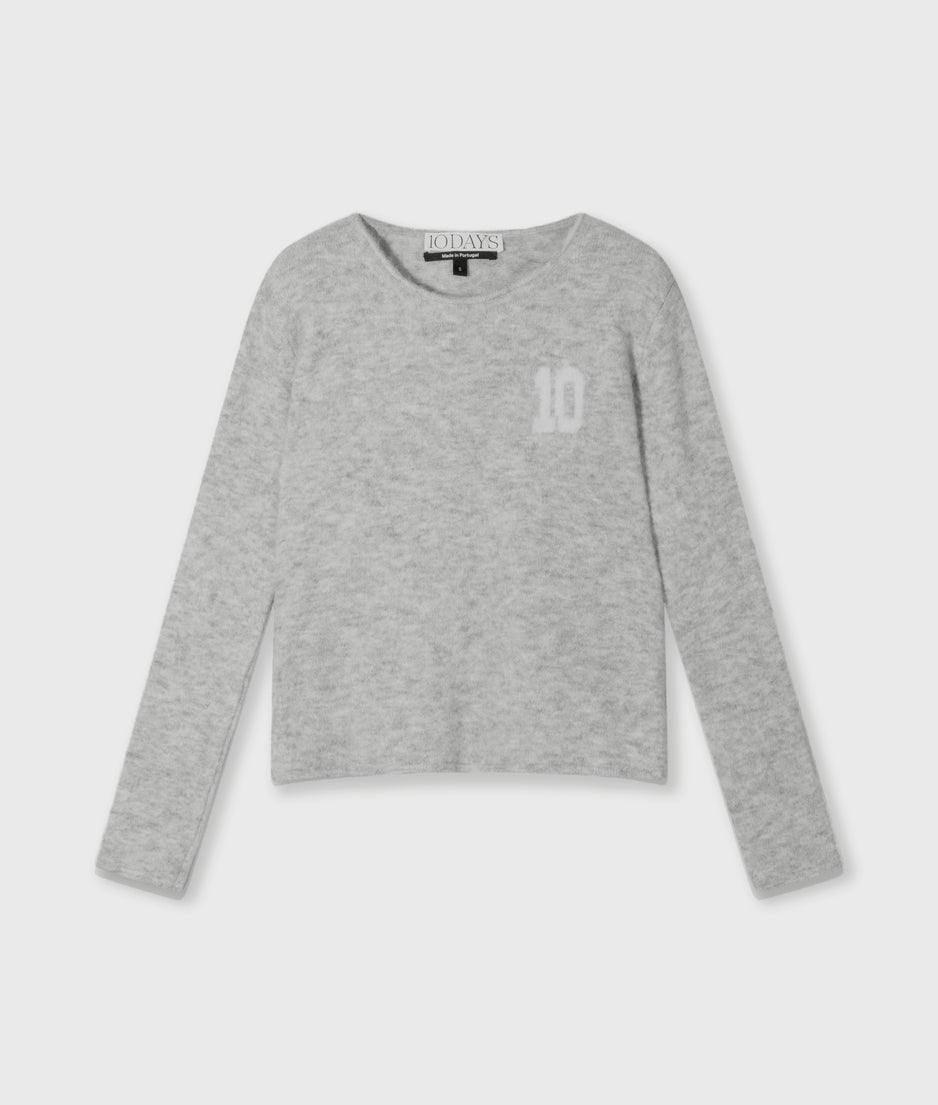 soft knit sweater 10 | light grey melee