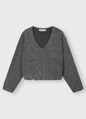 pleat hairy knit sweater | antra melee