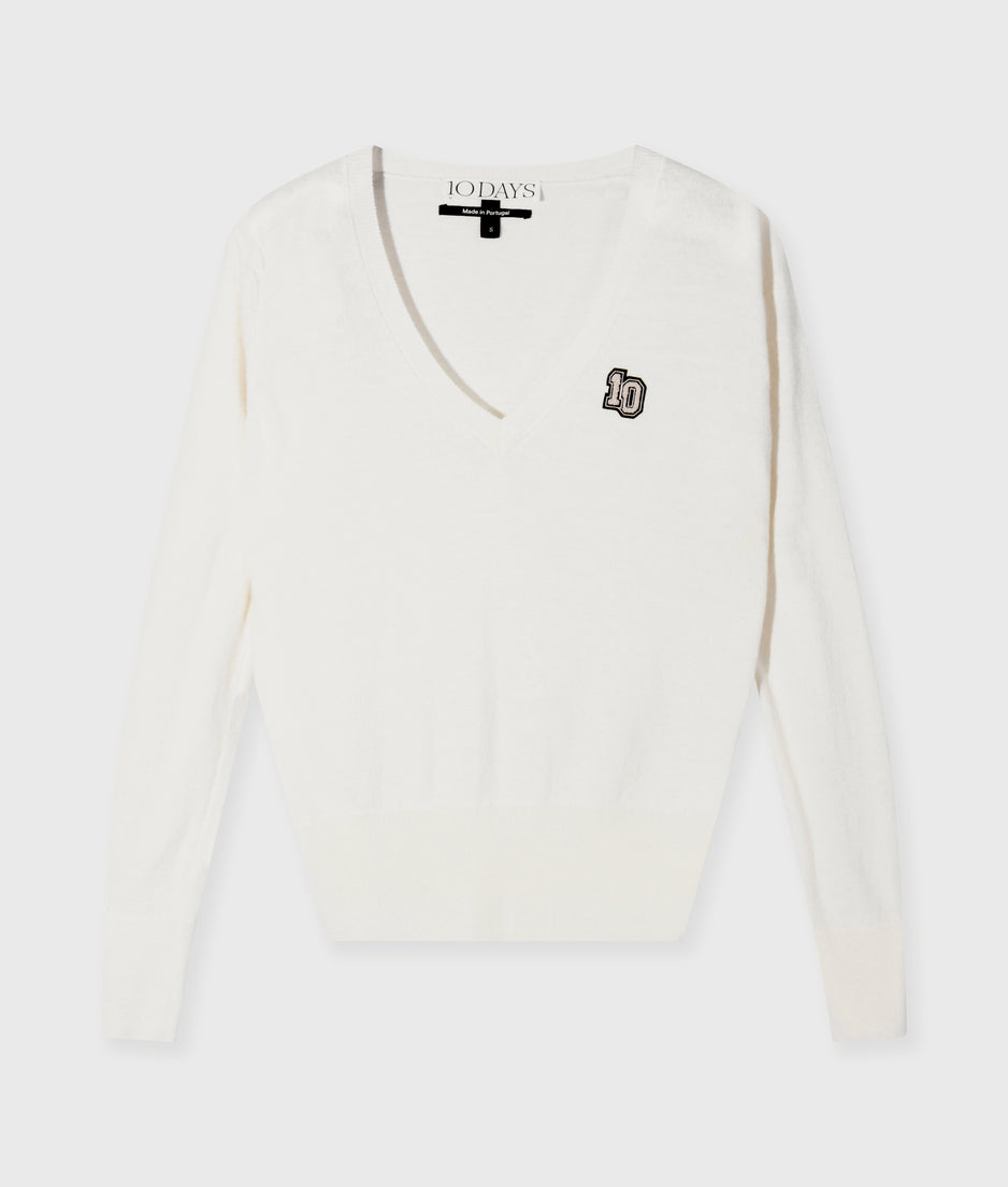 v-knit classic cashmere | ecru