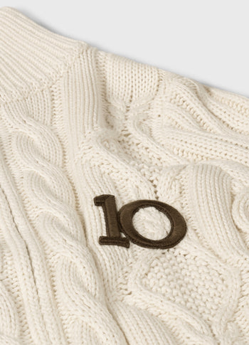 cable knit zip | pearl
