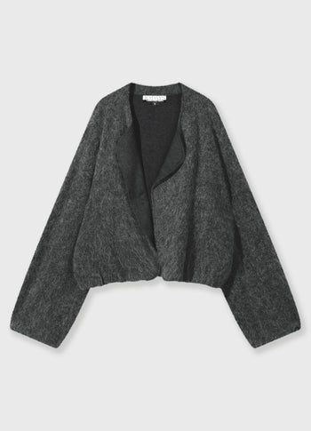 puffy hairy knit bomber | antra melee