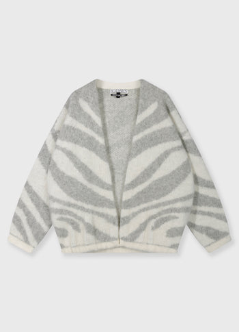 Strickcardigan Zebra | ecru