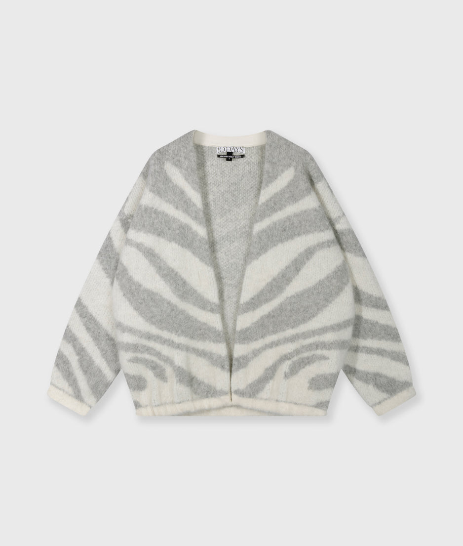 Strickcardigan Zebra | ecru