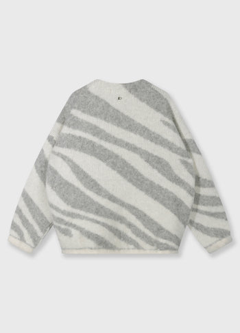 Strickcardigan Zebra | ecru