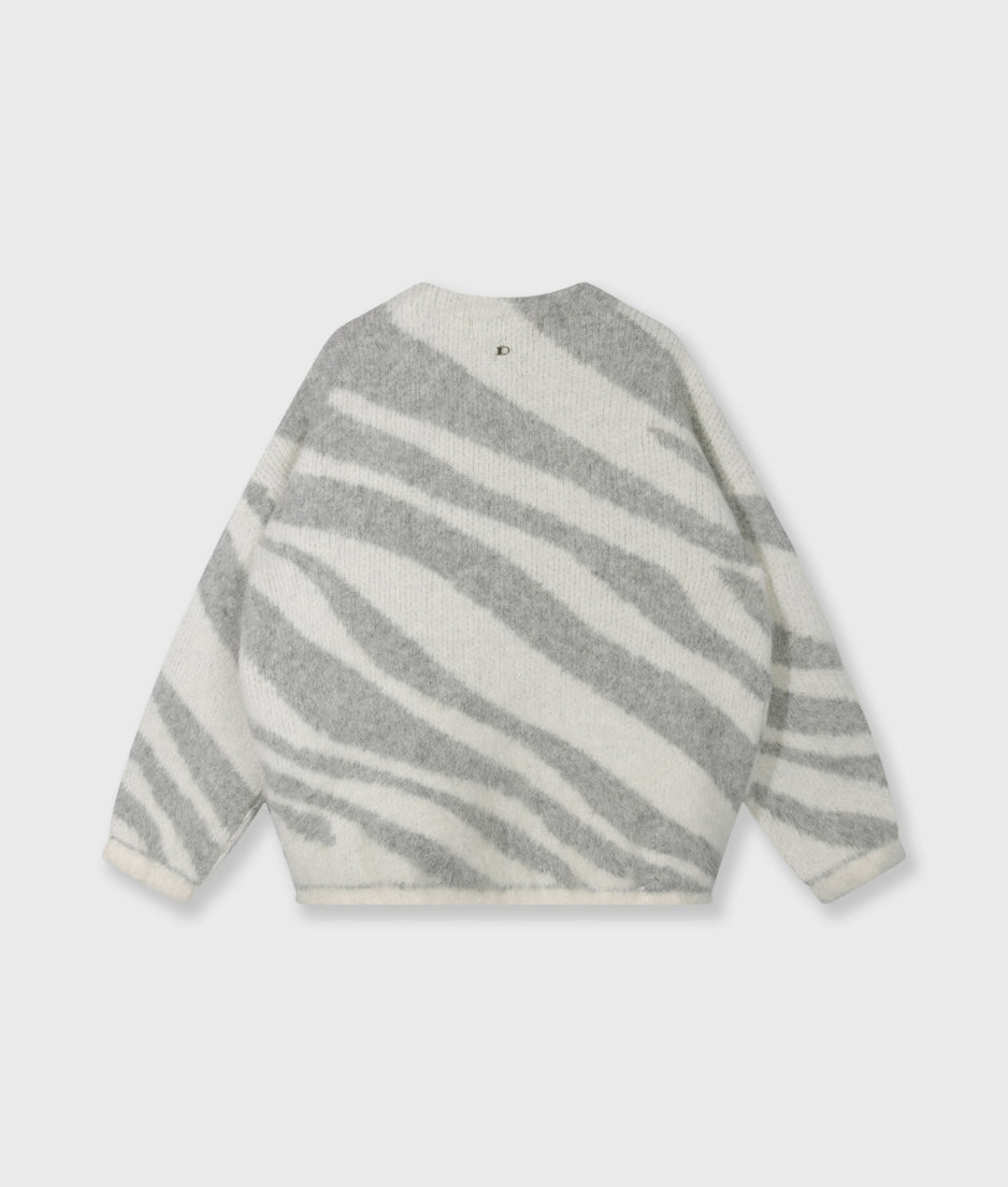 Strickcardigan Zebra | ecru