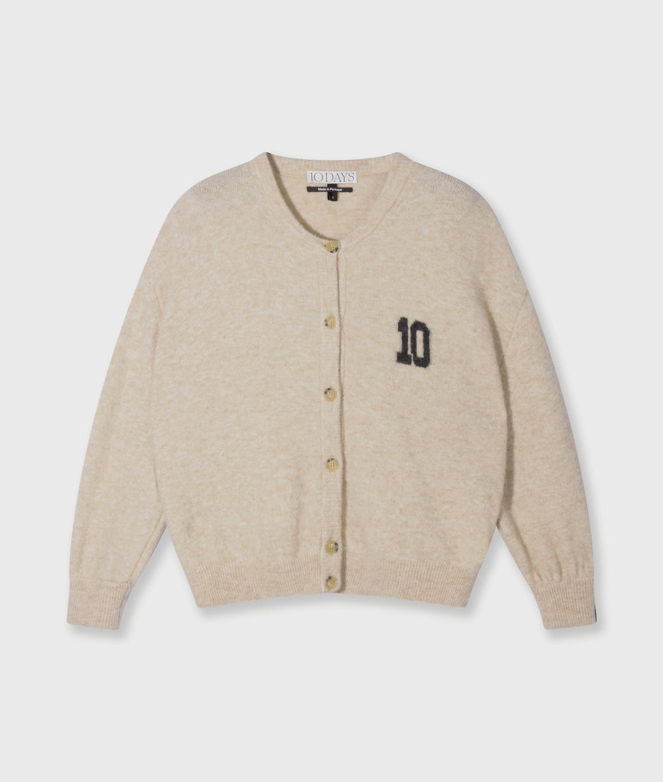 soft baseball knit cardigan | earth