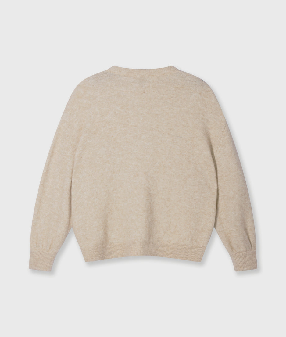 soft baseball knit cardigan | earth