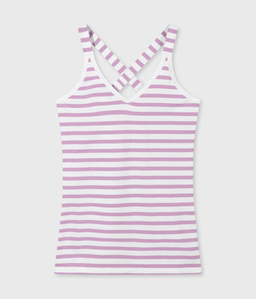 wrapper stripes | ecru/violet