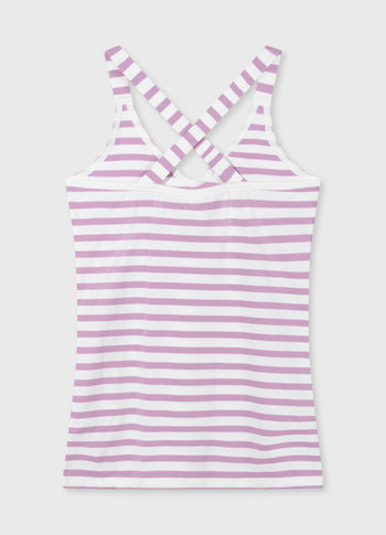 wrapper stripes | ecru/violet