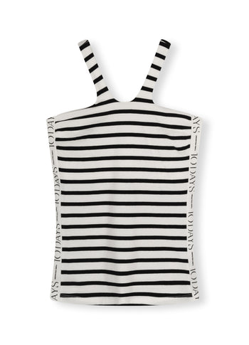 sporty wrapper stripe | ecru/black
