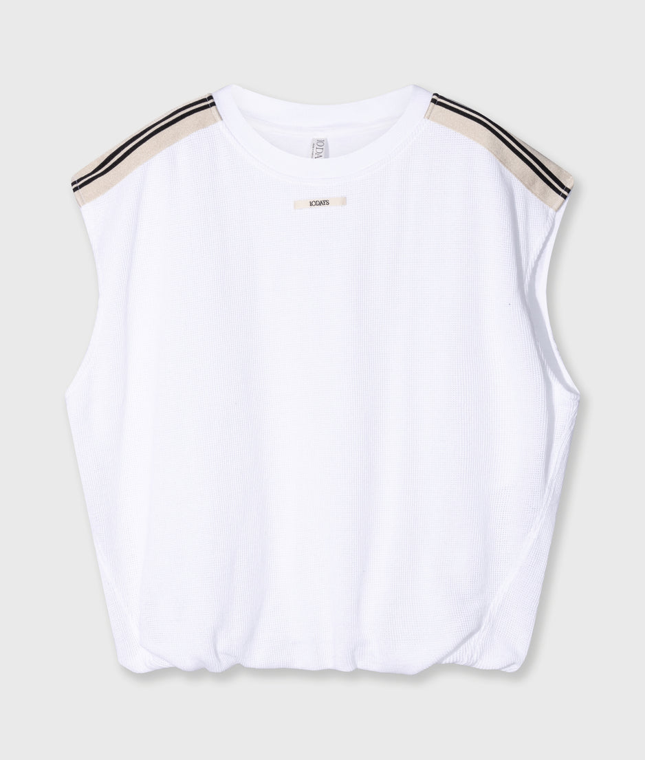 mesh baseball tee 10 | white