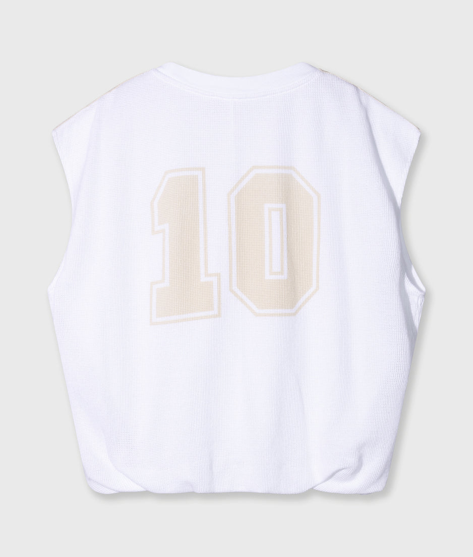 mesh baseball tee 10 | white