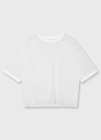 mesh tee | ecru