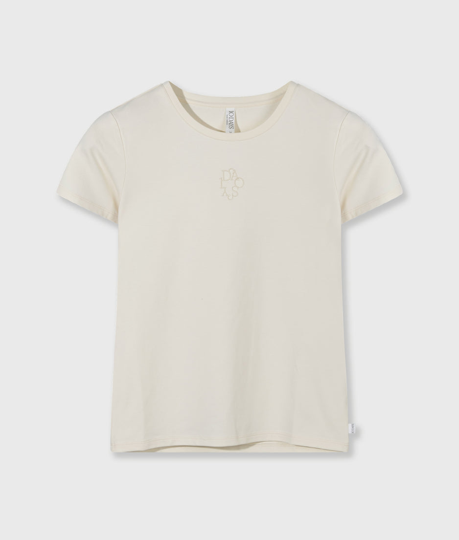 slim short sleeve tee | soft vanilla