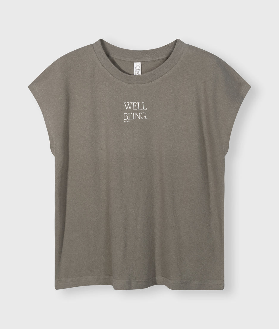 short sleeve tee linen | sage