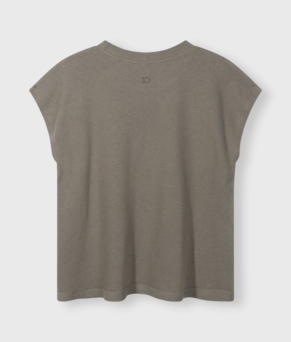 short sleeve tee linen | sage