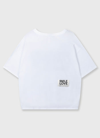 smile love tee | white