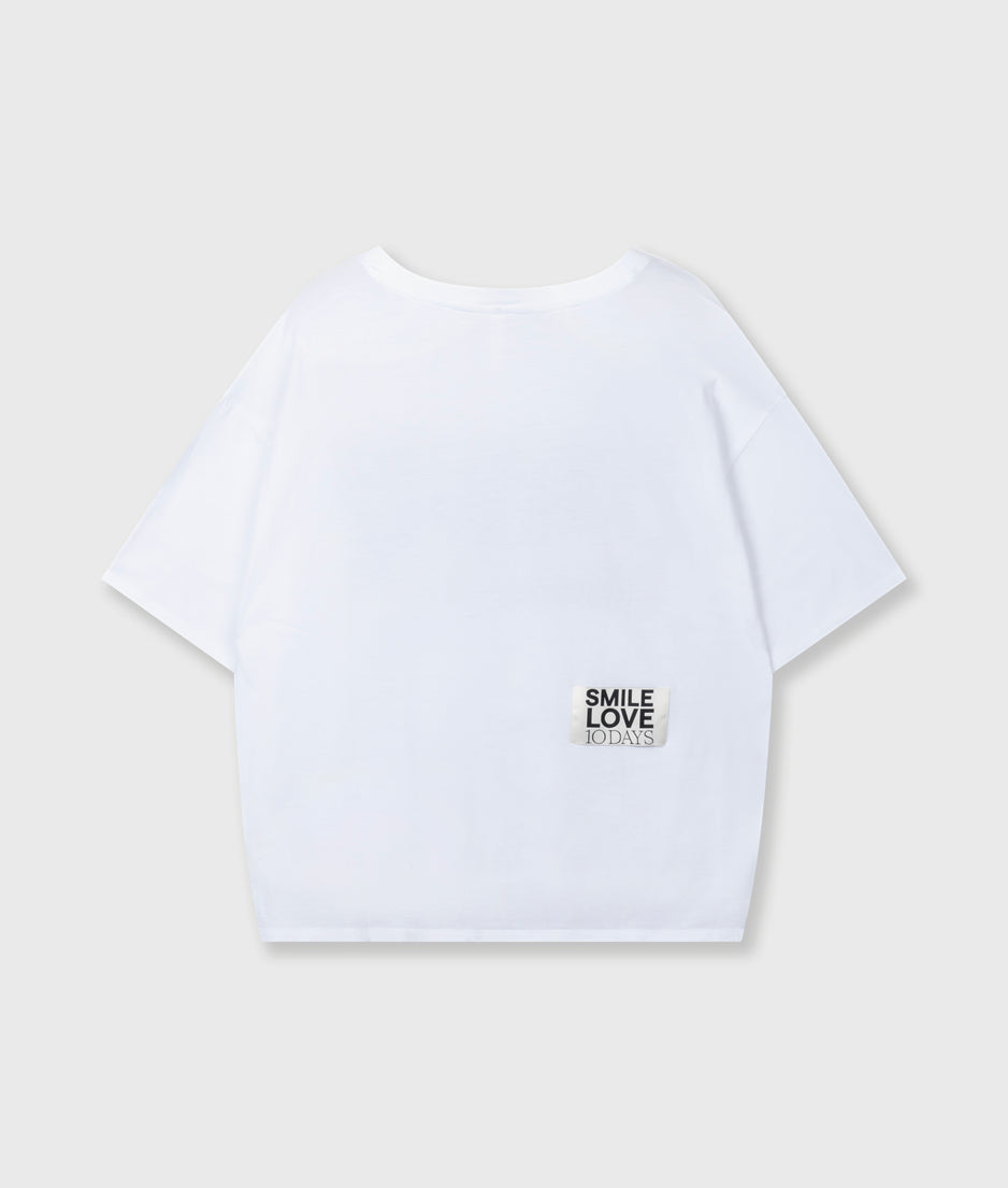 smile love tee | white