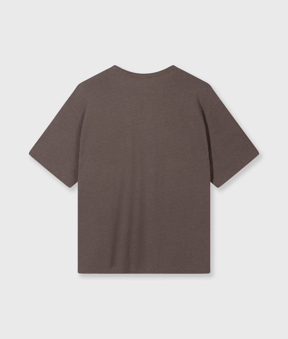 deep tee cotton linen | moonrock