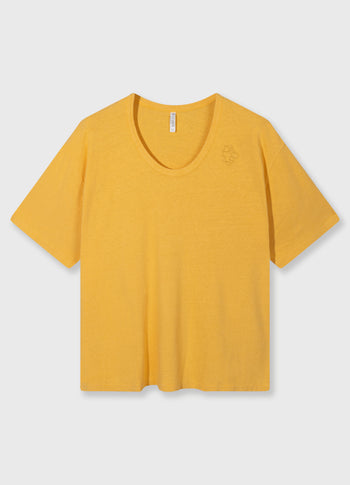 deep tee cotton linen | mango
