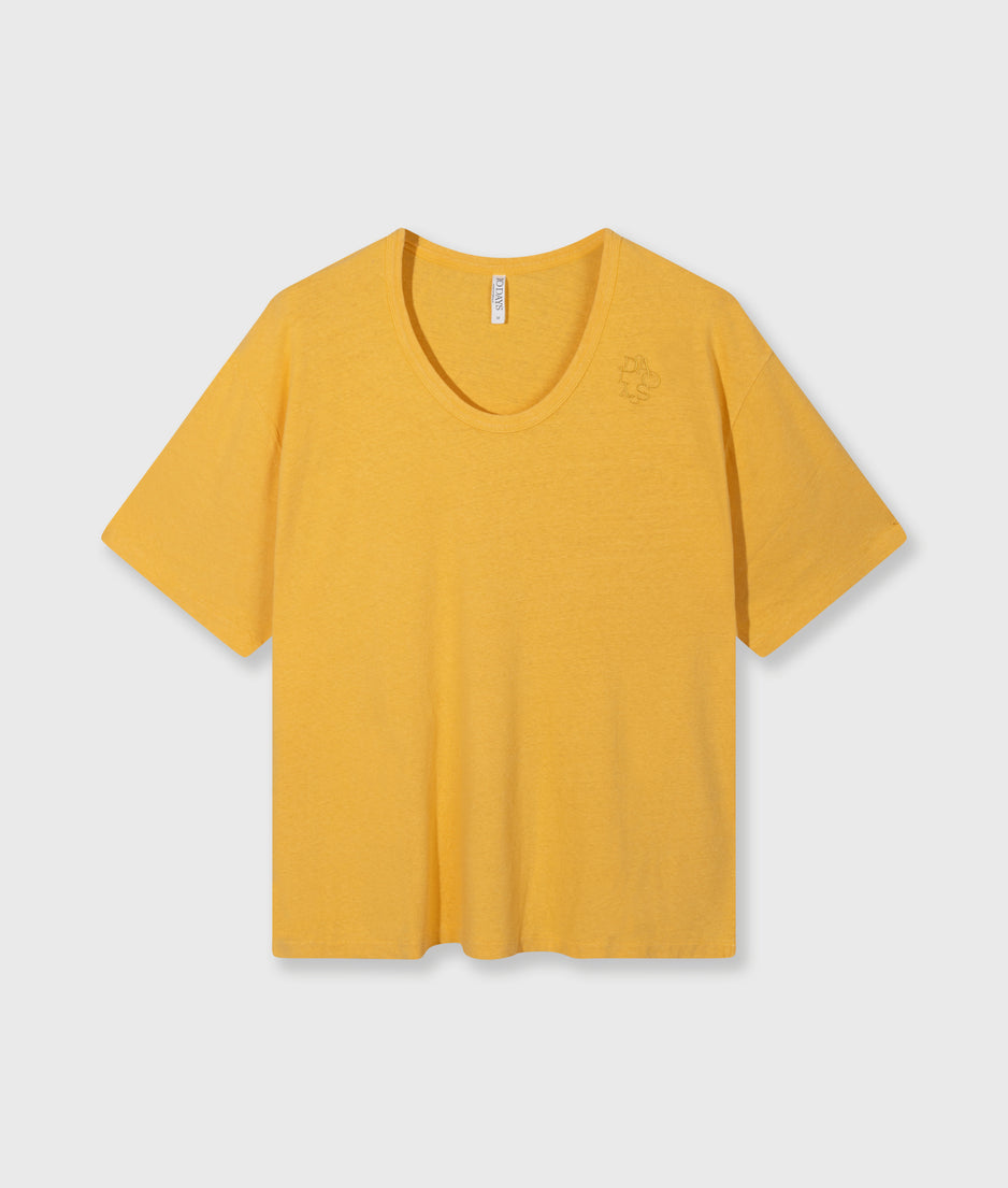 deep tee cotton linen | mango