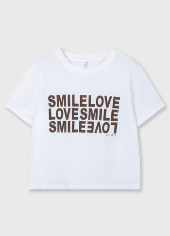 petit smile love tee | white