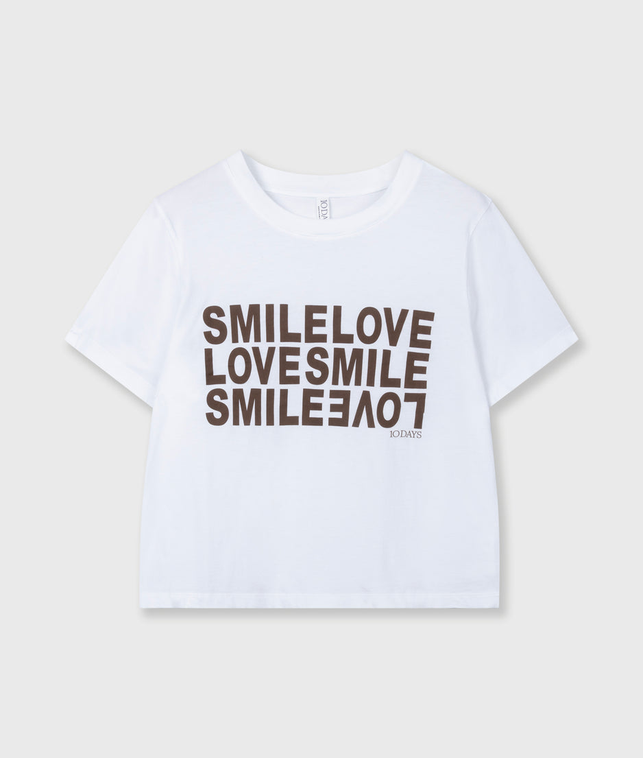 petit smile love tee | white