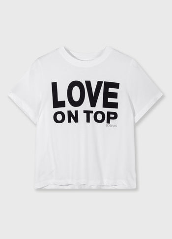 love petite tee | white