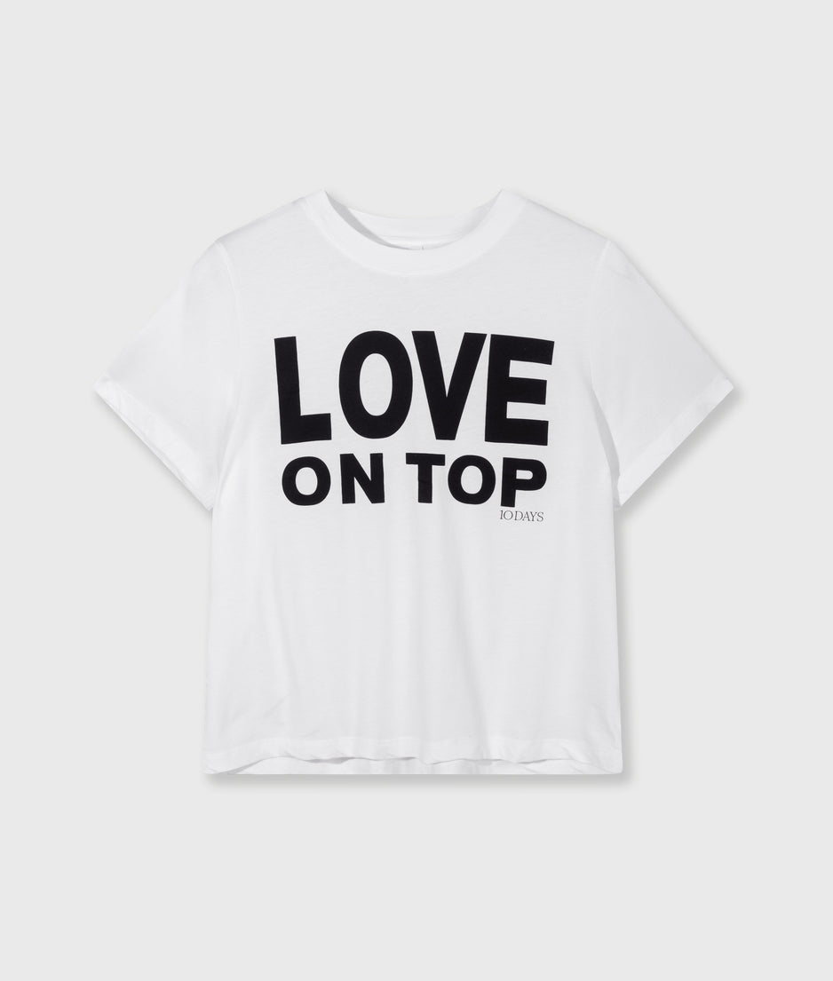 love petite tee | white