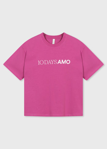 crew neck tee | heather mauve