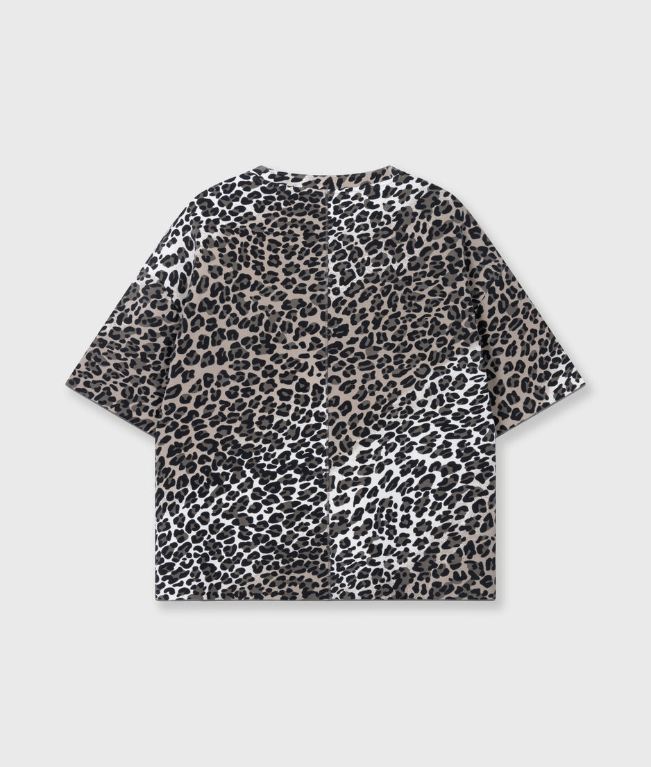 soft scuba tee leopard | ecru