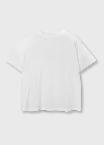 petite tee believe | white