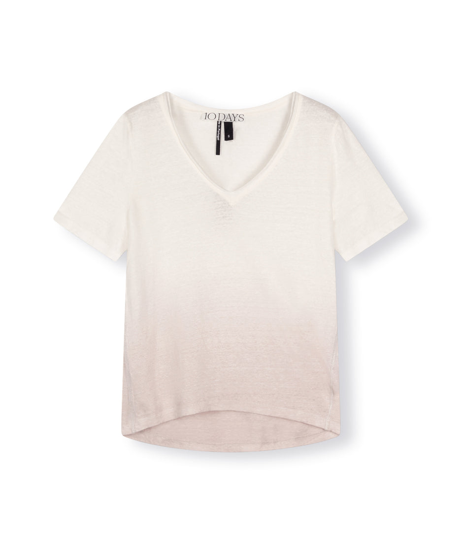 linen tee dip dye | pale lilac