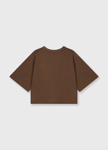 thick cotton tee 10DAYS | dark truffle