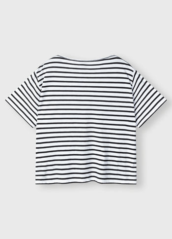 jersey tee stripes | ecru/black