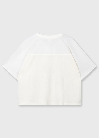 mesh baseball tee | ecru