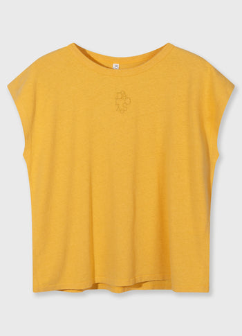 cotton linen tee | mango