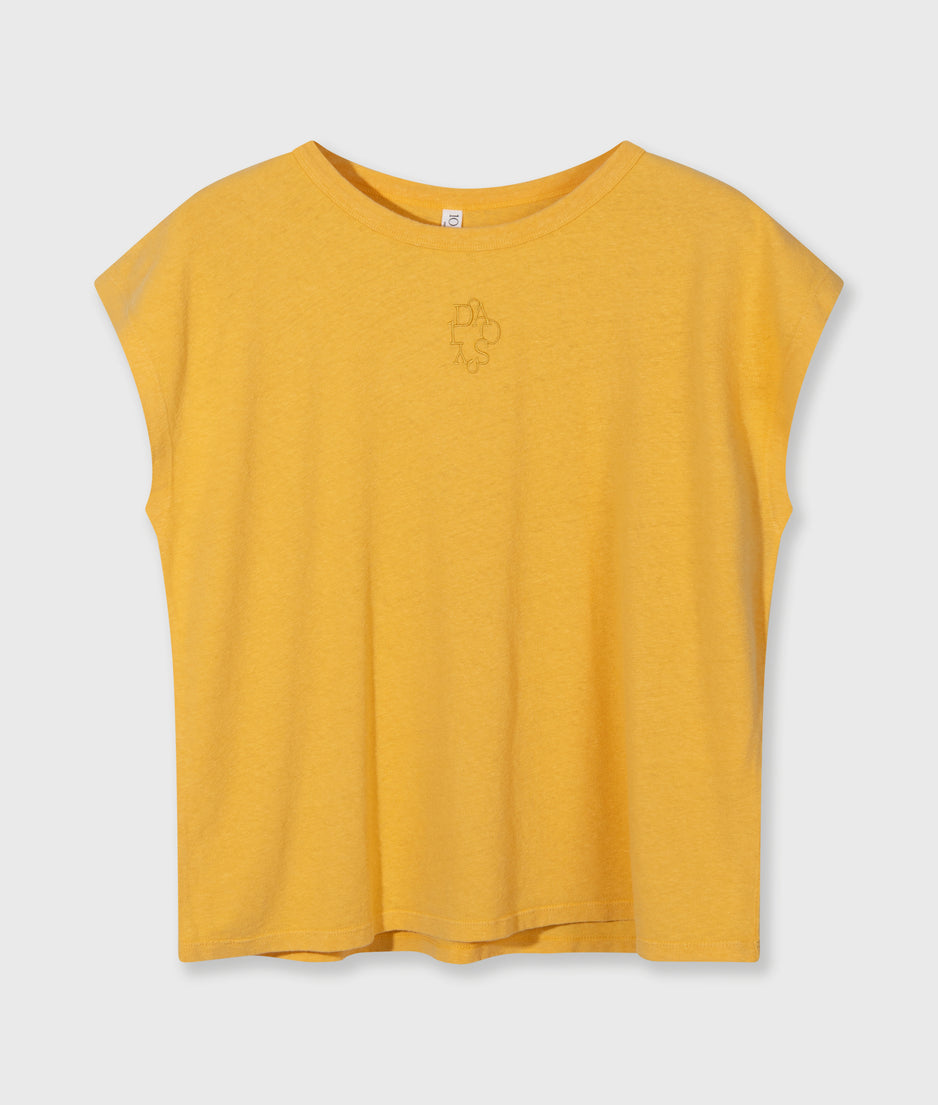 cotton linen tee | mango