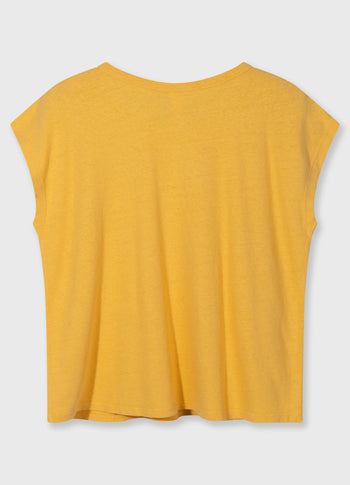 cotton linen tee | mango