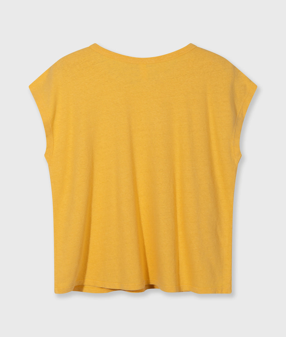 cotton linen tee | mango