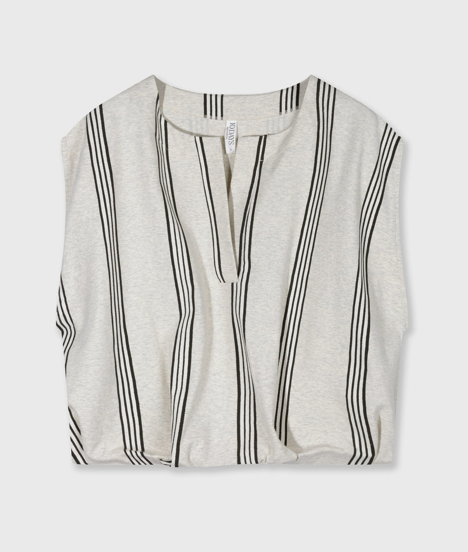 balloon top stripes | soft white melee