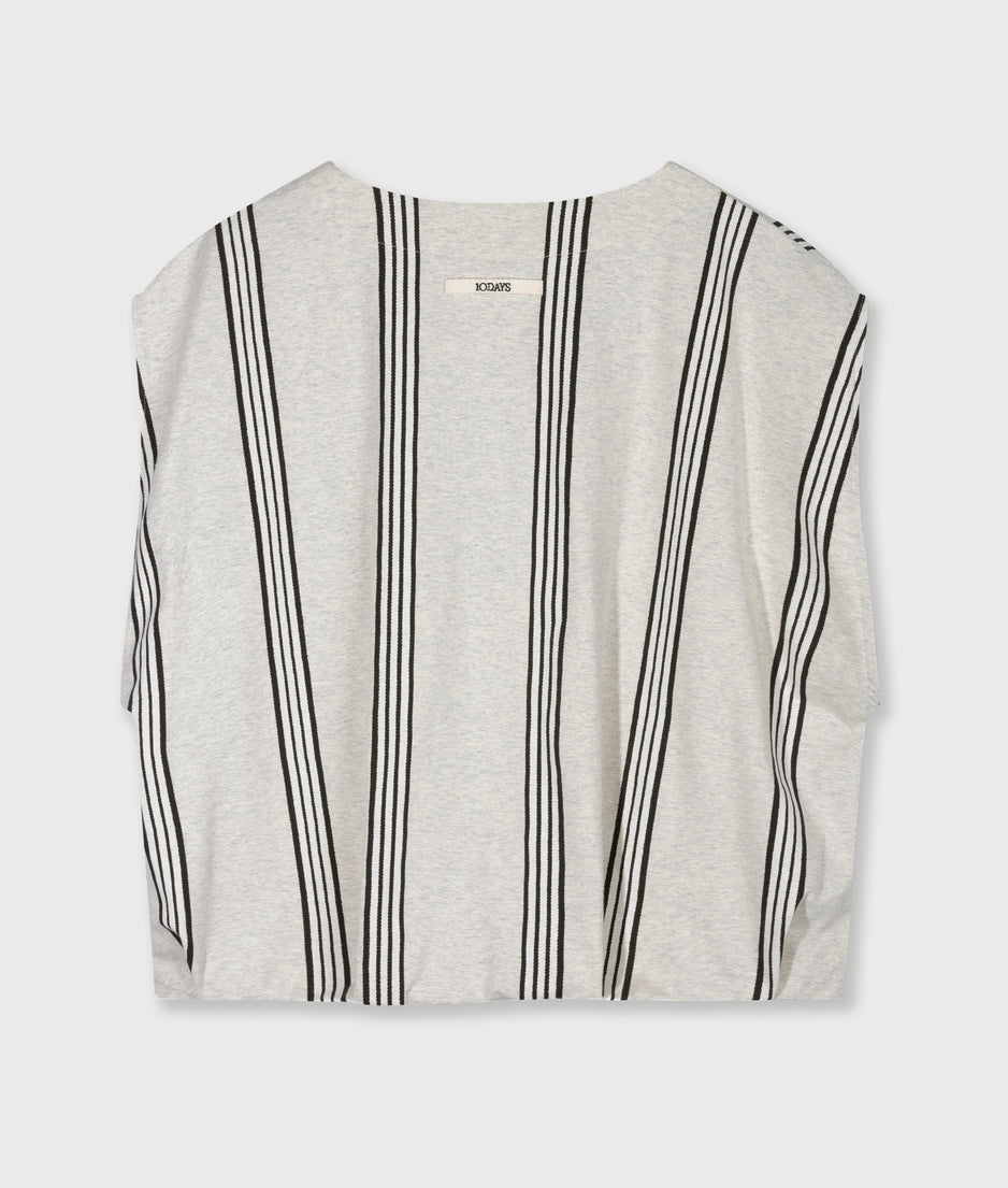 balloon top stripes | soft white melee