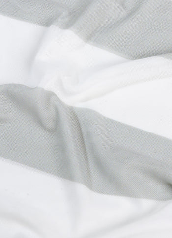 Mesh-Langarmshirt mit Streifen | white/stone