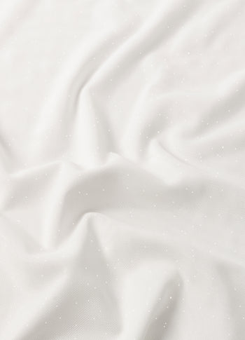 mesh tee glitter | white