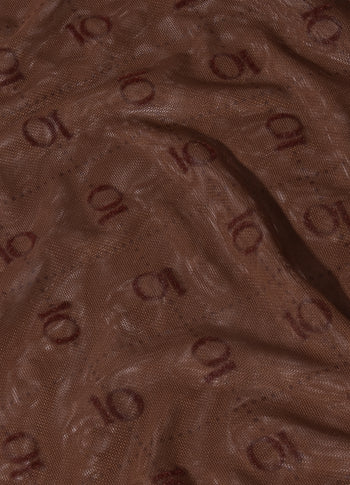 mesh long sleeve monogram | dark truffle