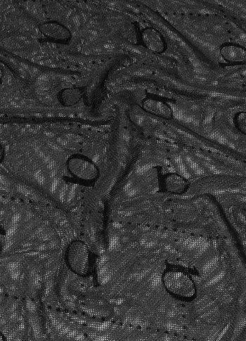 mesh long sleeve monogram | black